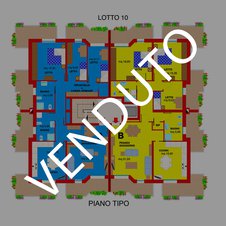 Piano tipo Appartamenti Ferrara Lotto 10